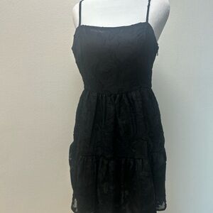 Forever 21 Black Tiered Mini Sundress